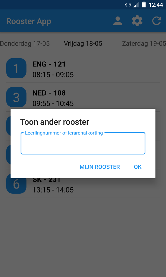 Rooster App voor Zermelo